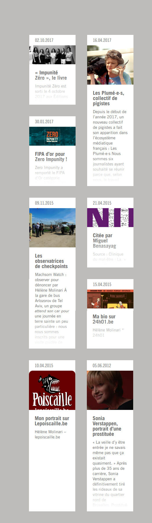 Page d'accueil blog - Hélène Molinari