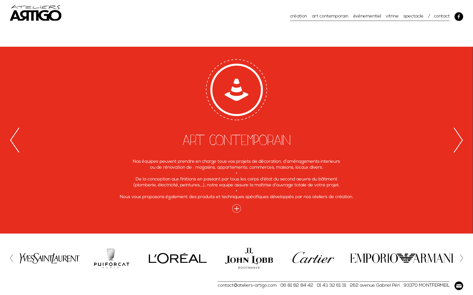 Page accueil V1 - Ateliers Artigo