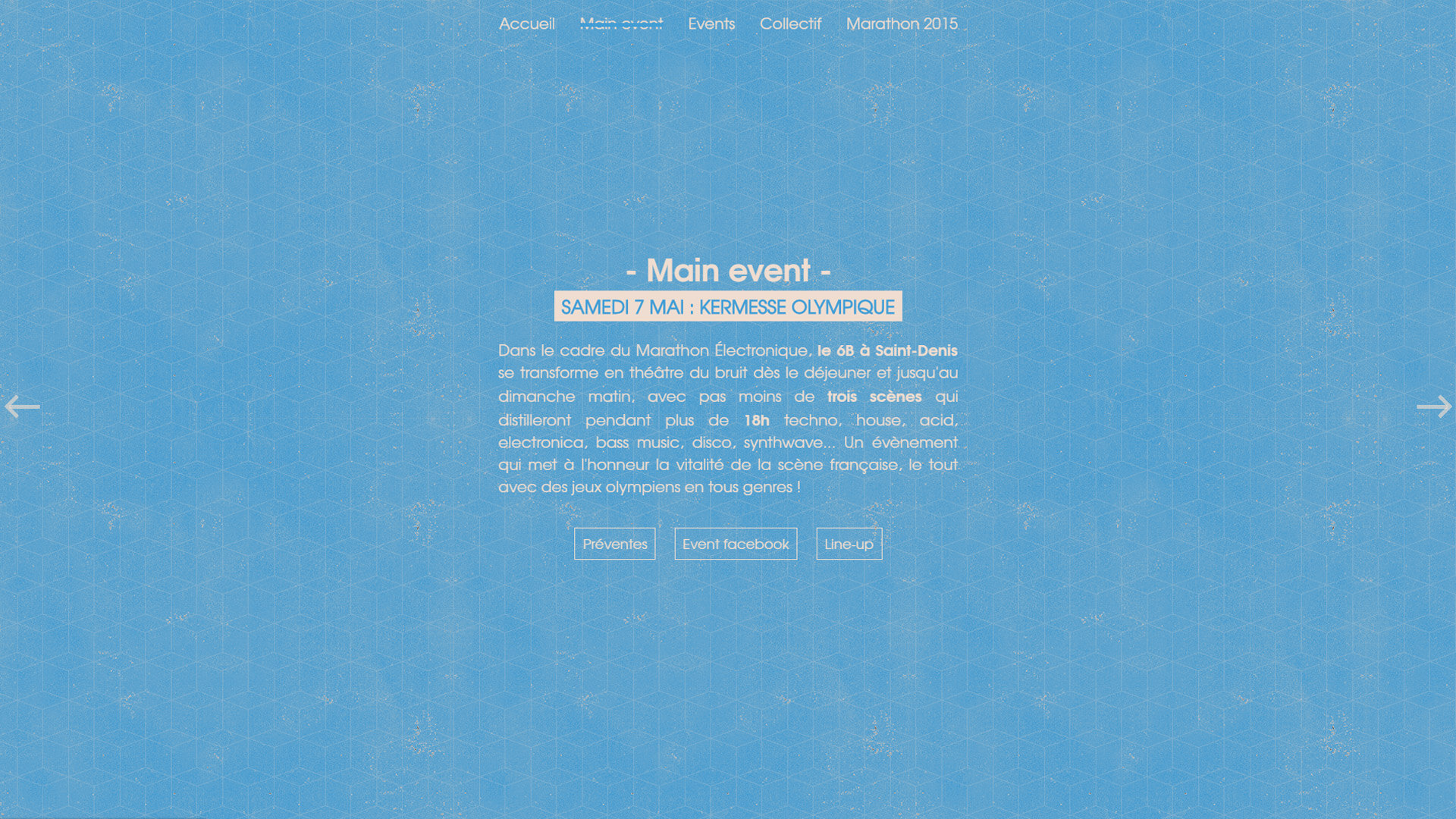 Main event - Marathon Électronique