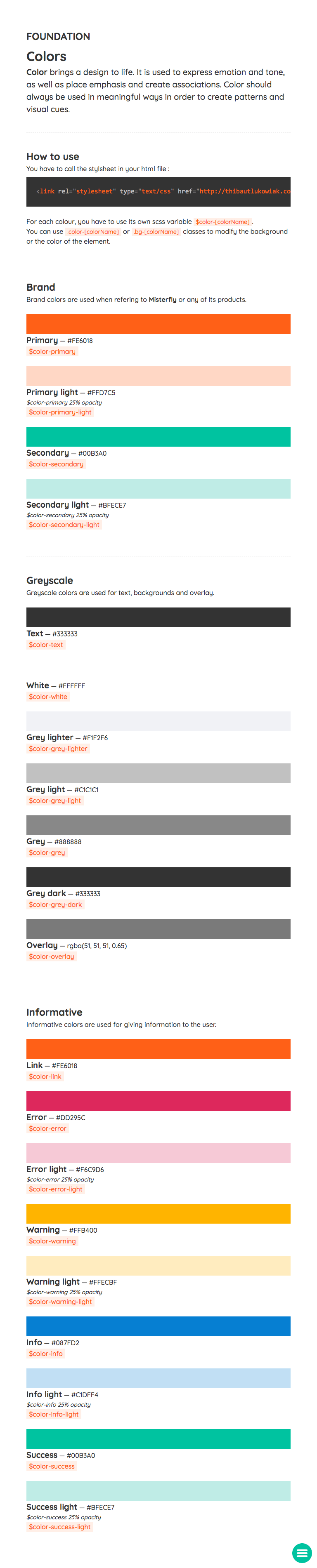 Couleurs - MisterFly